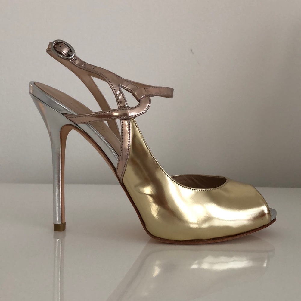 Marciano Gold/silver/rose gold heels